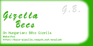 gizella becs business card